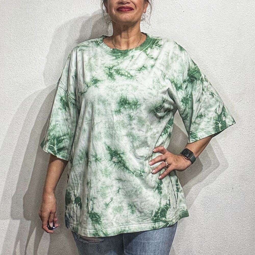 Missguided Green Tie Dye Shirt Sz 8 NWOT
